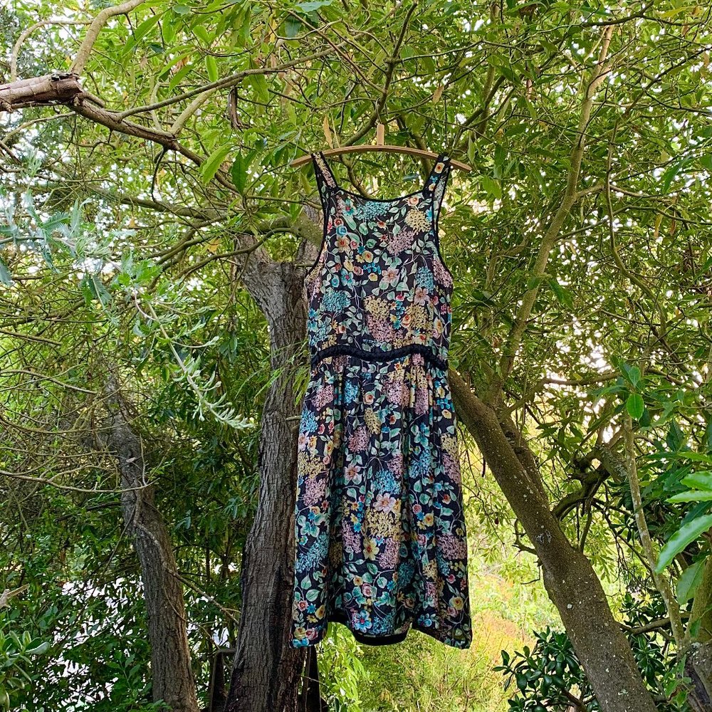 Johnny Was silk tank square neck dress - Picture 2 of 5